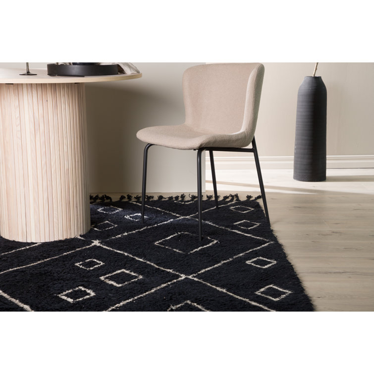 Gracie Oaks Perkin Flatweave Wool Black/White Rug Wayfair.co.uk